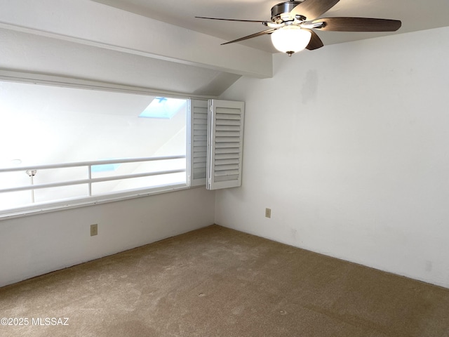 5675 N Camino Esplendora Unit 5228, Tucson, AZ 85718 - carpeted empty room with lofted ceiling and a ceiling fan