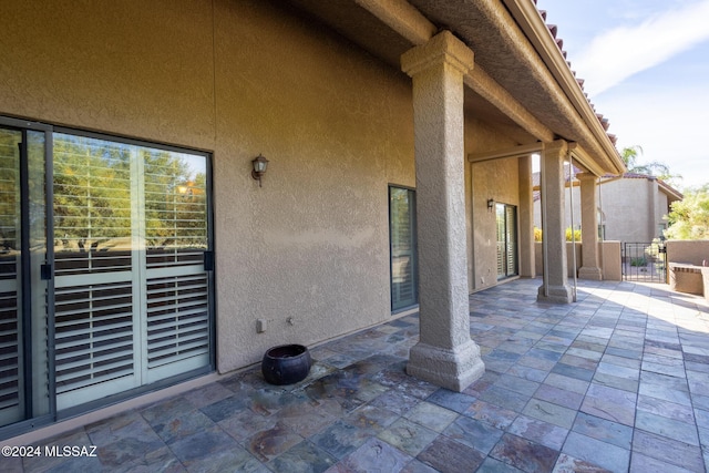 view of patio / terrace with fence