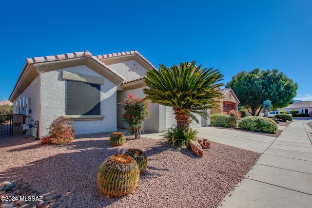 view of front of home featuring a garage