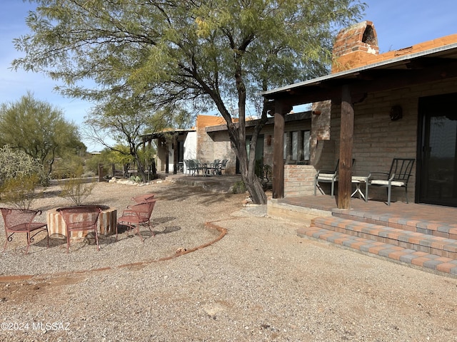 view of yard with a patio