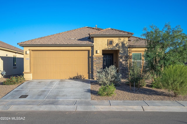 view of front of house featuring a garage