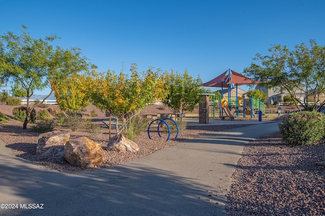 view of jungle gym