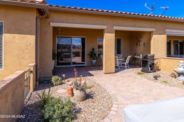 view of patio / terrace with area for grilling