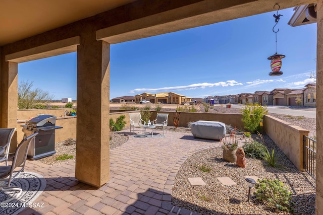 view of patio / terrace featuring grilling area