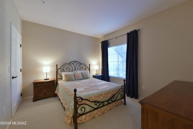 view of carpeted bedroom