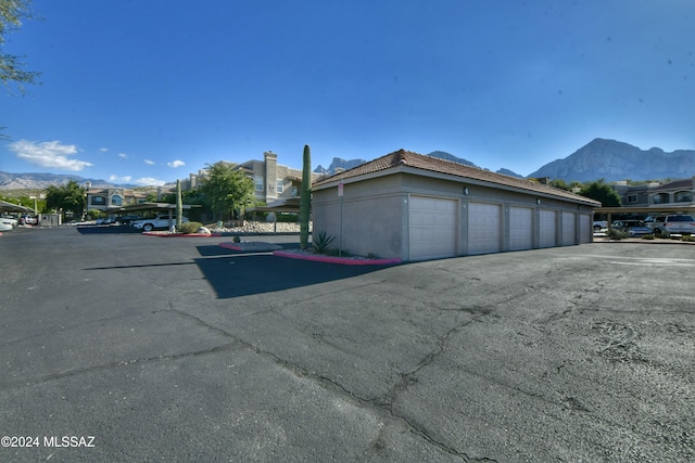 exterior space with a mountain view