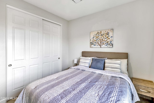 bedroom with a closet