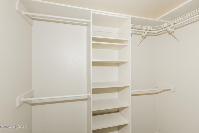 view of walk in closet