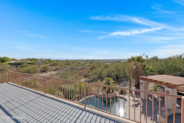 balcony with a patio