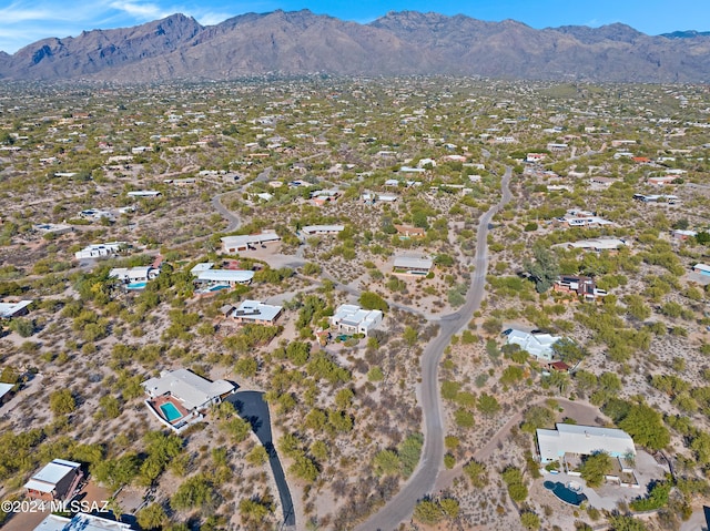 drone / aerial view with a mountain view