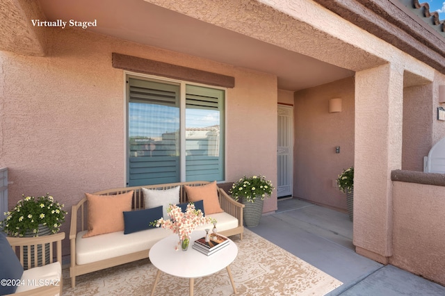 view of patio with outdoor lounge area