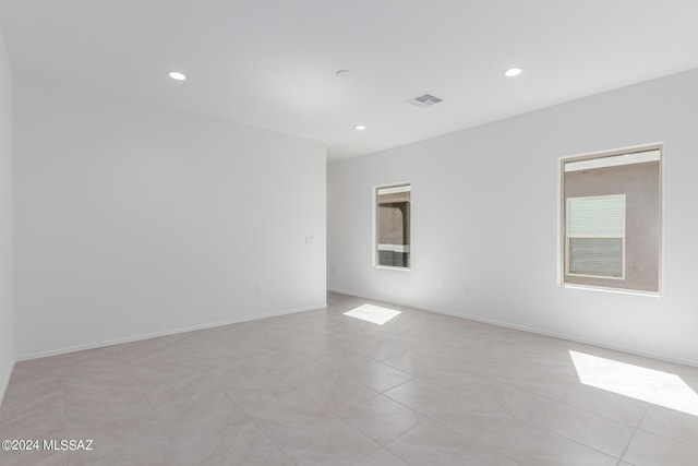 view of tiled spare room