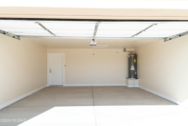 garage with water heater