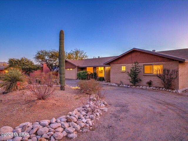 view of ranch-style house