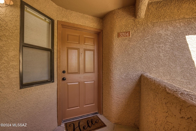 view of doorway to property