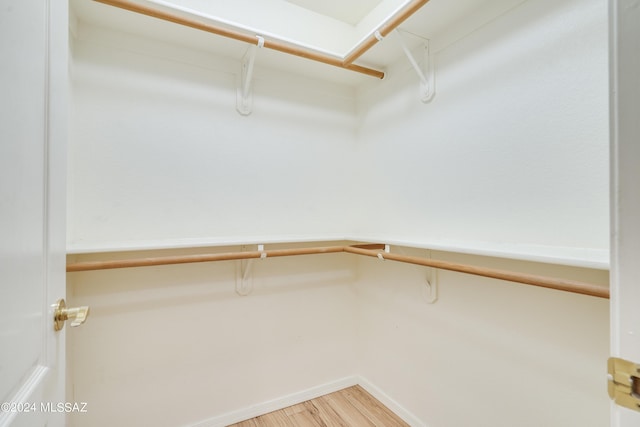 spacious closet featuring hardwood / wood-style floors