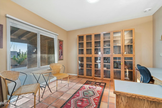 interior space with tile patterned flooring