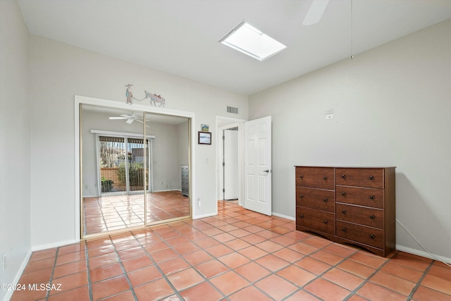 view of tiled spare room