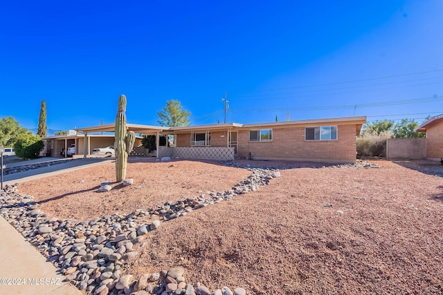 view of ranch-style house