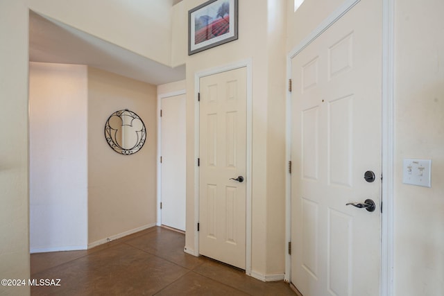 view of tiled foyer entrance