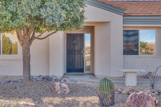 view of doorway to property