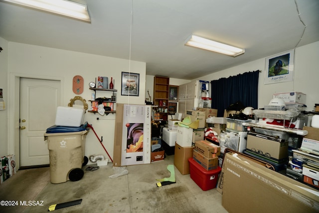 view of storage room