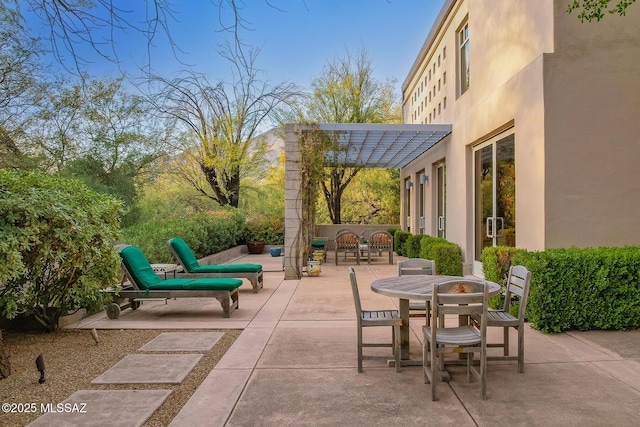 view of patio / terrace with a pergola