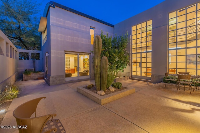 exterior space with a patio area