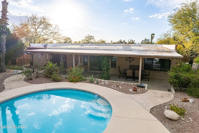 view of pool with a patio