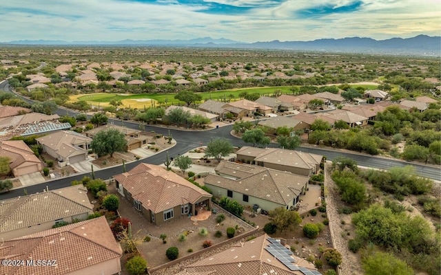 bird's eye view featuring a mountain view