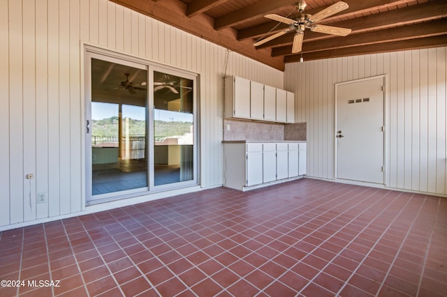 view of patio / terrace featuring ceiling fan