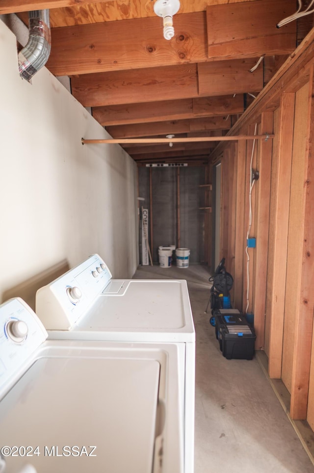 laundry room with washer and dryer