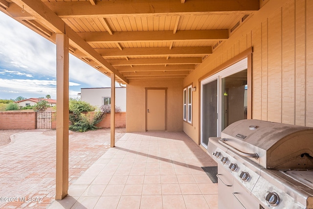 view of patio / terrace featuring area for grilling