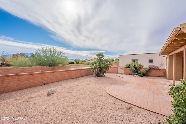 view of yard featuring a patio