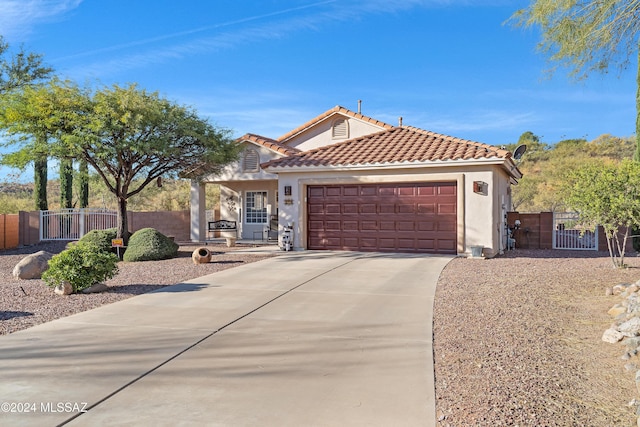 view of front of house featuring a garage