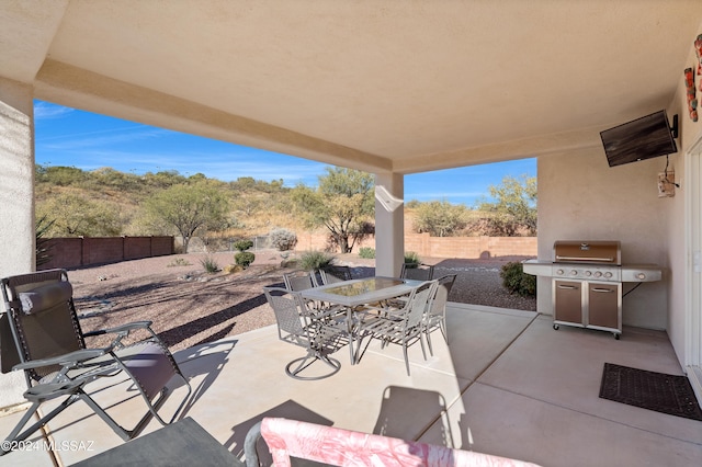 view of patio / terrace with area for grilling