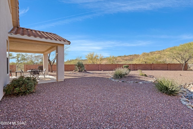 view of yard featuring a patio