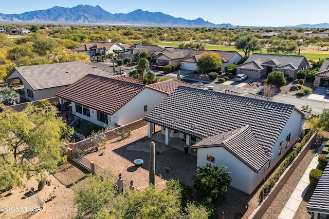 bird's eye view featuring a mountain view