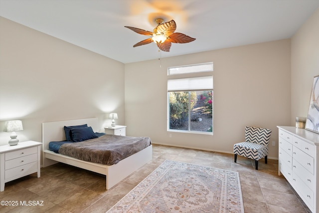 bedroom with ceiling fan