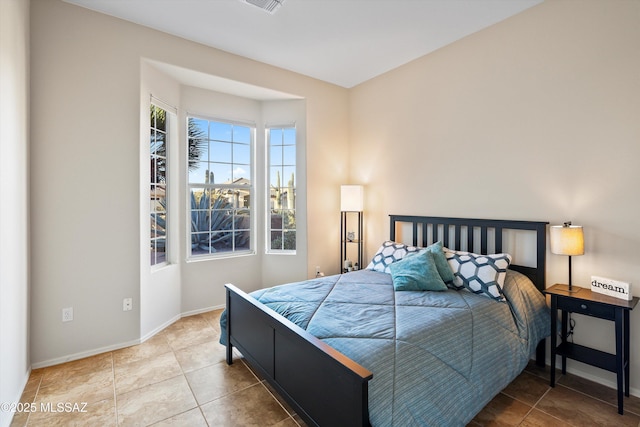 view of tiled bedroom