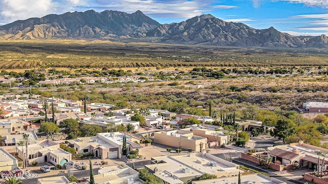 aerial view featuring a mountain view