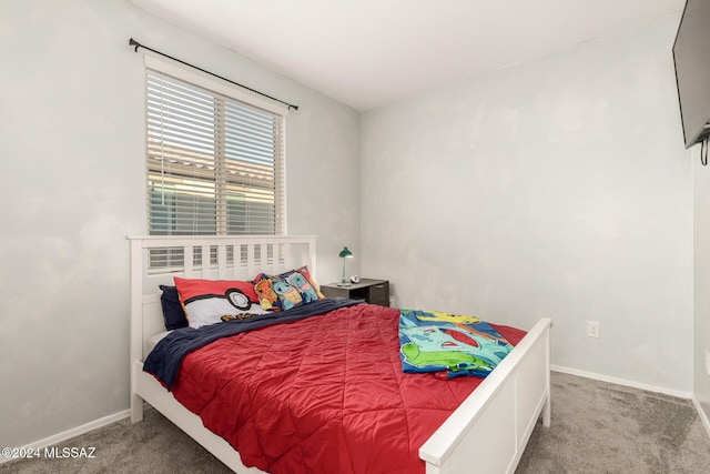 bedroom featuring carpet