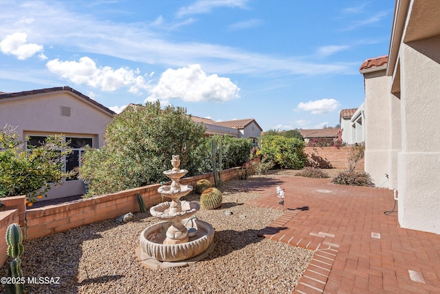 view of yard with a patio area