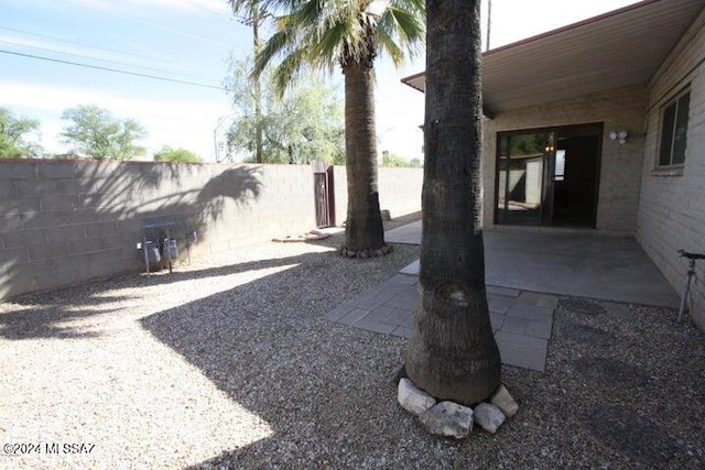 view of yard featuring a patio