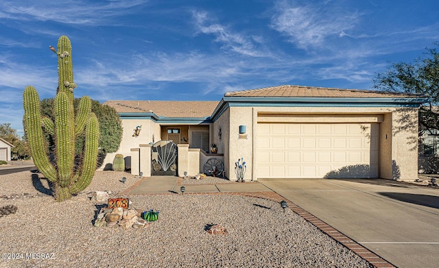 view of front of home featuring a garage