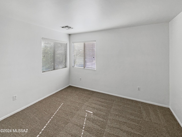 view of carpeted empty room