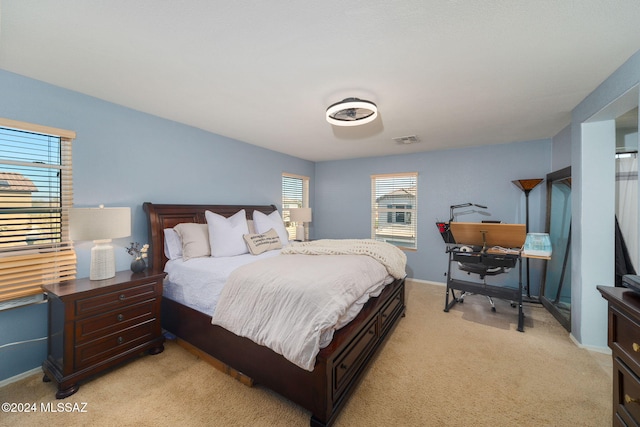 view of carpeted bedroom