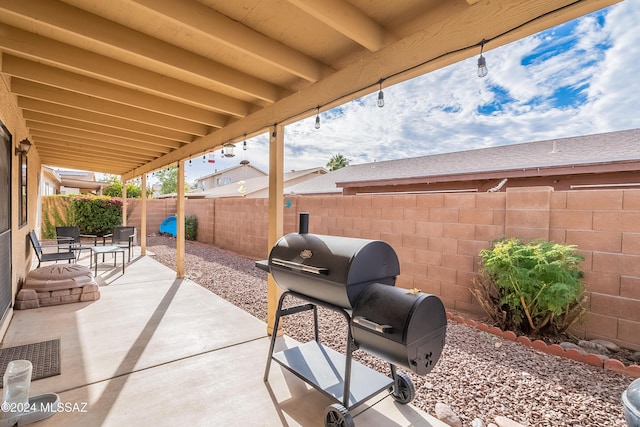 view of patio / terrace featuring grilling area