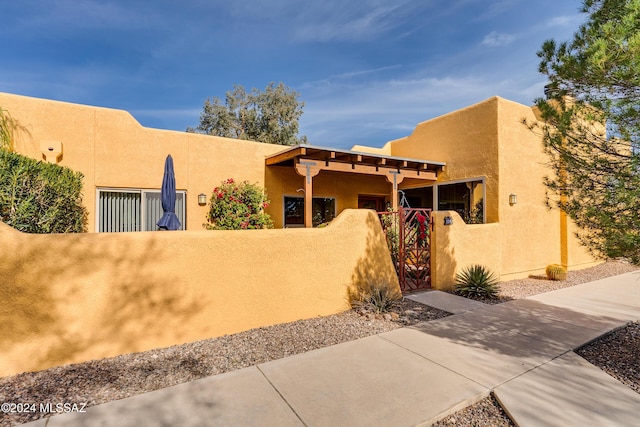 view of southwest-style home