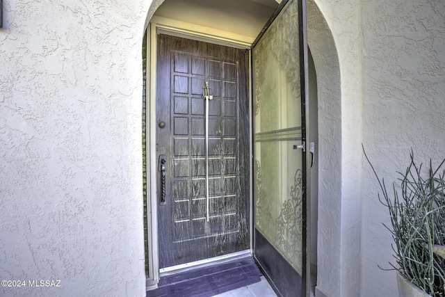 view of doorway to property